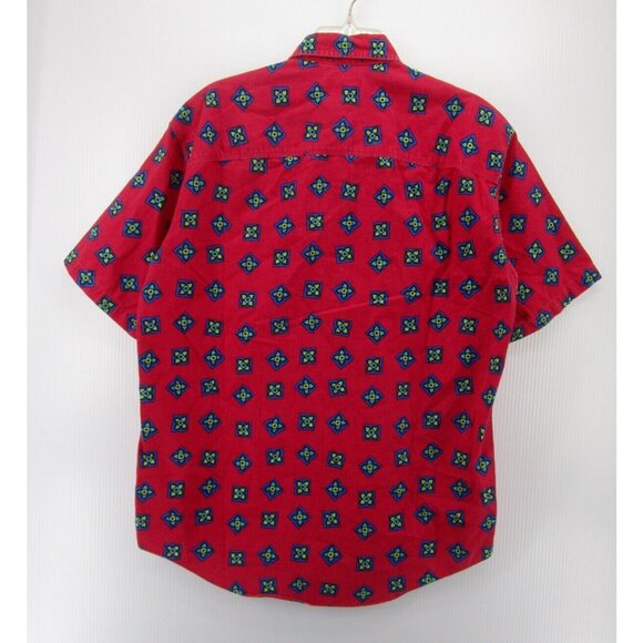 VINTAGE St Johns Bay Shirt Medium 90s Button Down Hawaiian Floral Camp - Picture 6 of 10